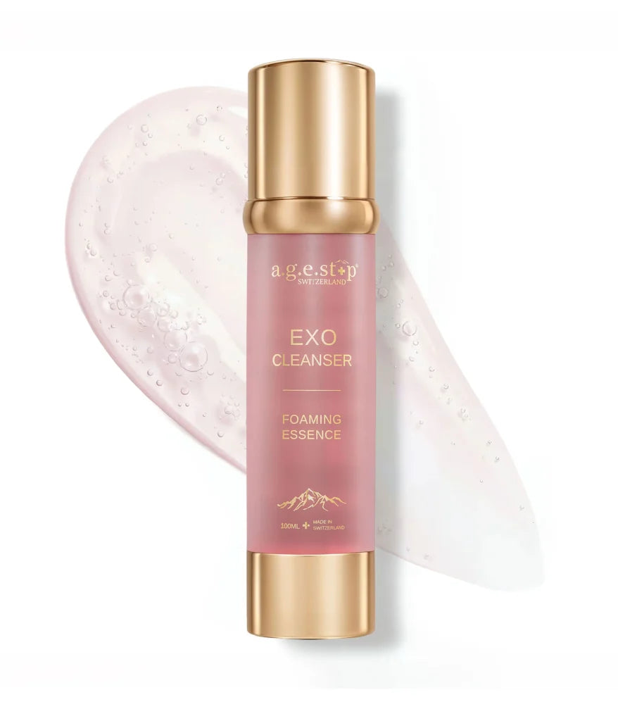 Age stop Putojantis valomasis veido prausiklis esencija EXO Cleanser Foaming Essence